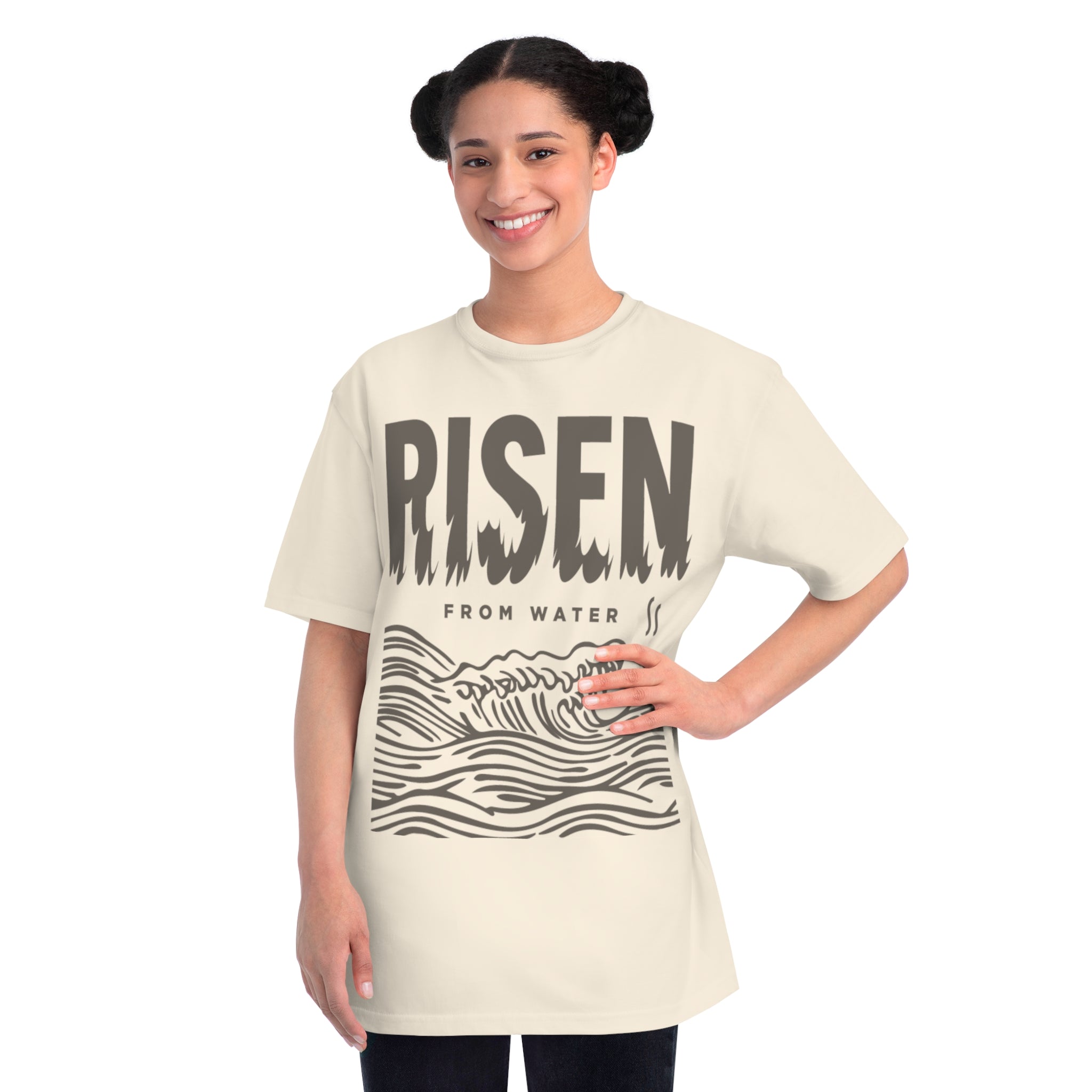 Line Art Risen From Water - Orangic Tee