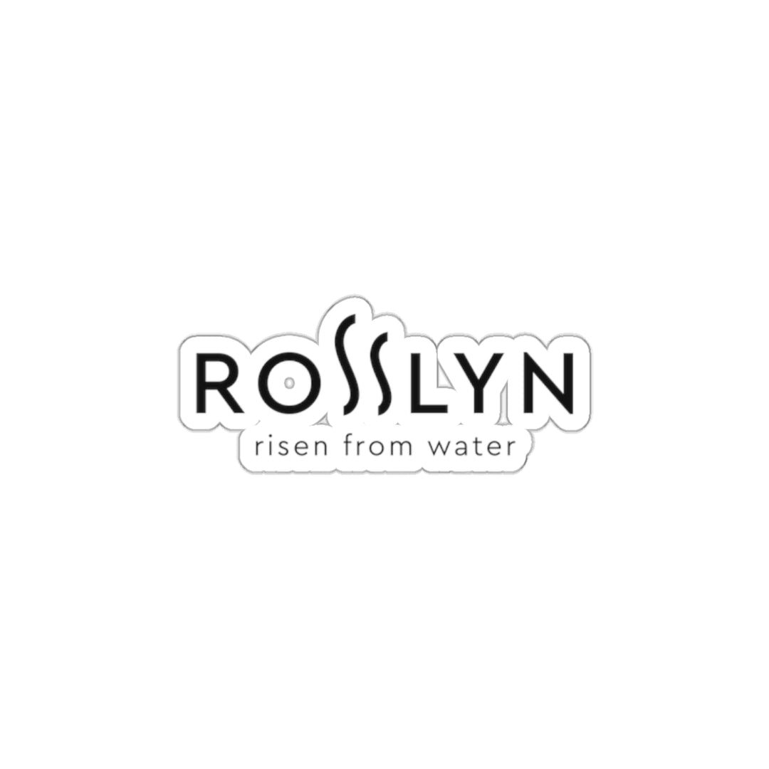 Rosslyn "Risen From Water" Die-Cut Sticker — Minimal Logo Sticker for Laptops & Water Lovers