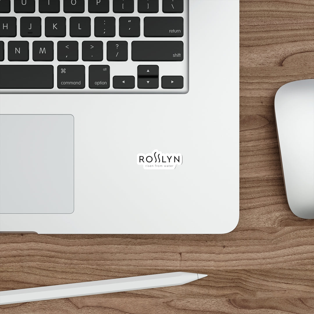 Rosslyn "Risen From Water" Die-Cut Sticker — Minimal Logo Sticker for Laptops & Water Lovers