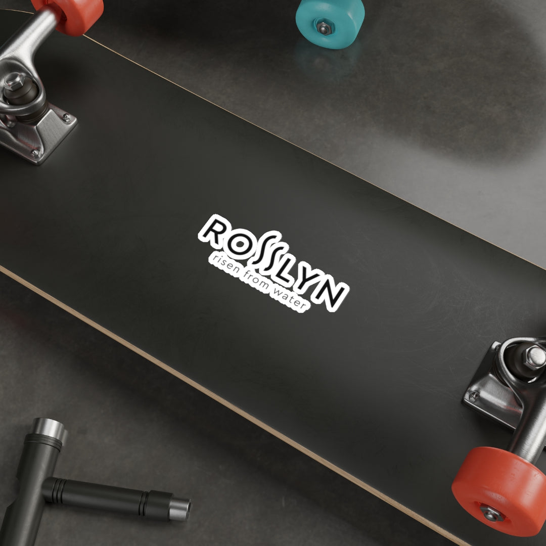 Rosslyn "Risen From Water" Die-Cut Sticker — Minimal Logo Sticker for Laptops & Water Lovers