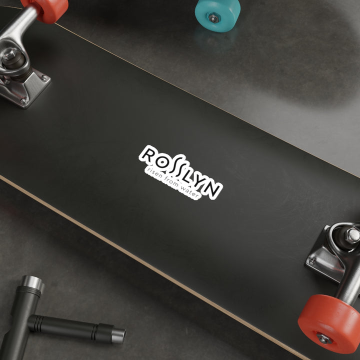 Rosslyn "Risen From Water" Die-Cut Sticker — Minimal Logo Sticker for Laptops & Water Lovers