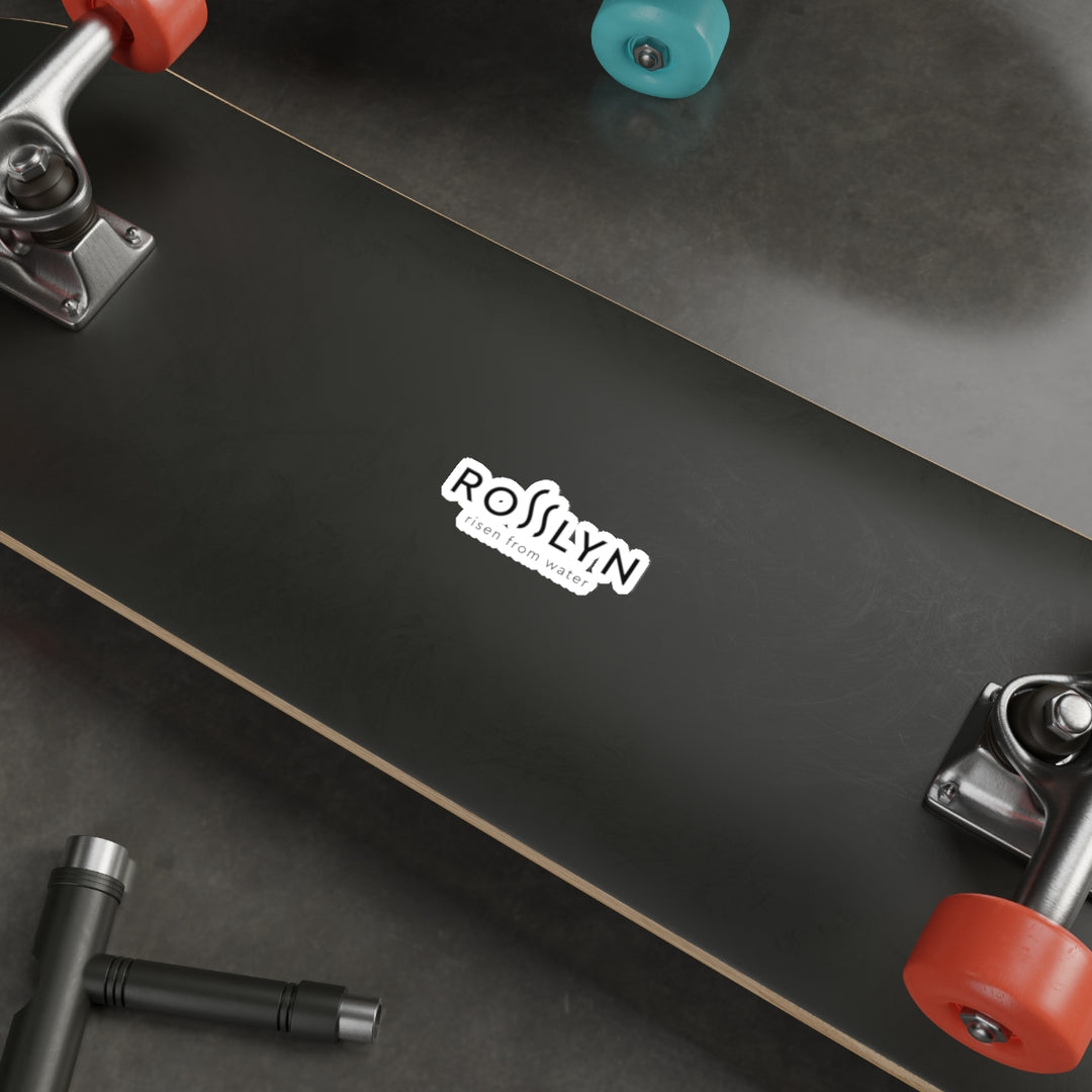 Rosslyn "Risen From Water" Die-Cut Sticker — Minimal Logo Sticker for Laptops & Water Lovers