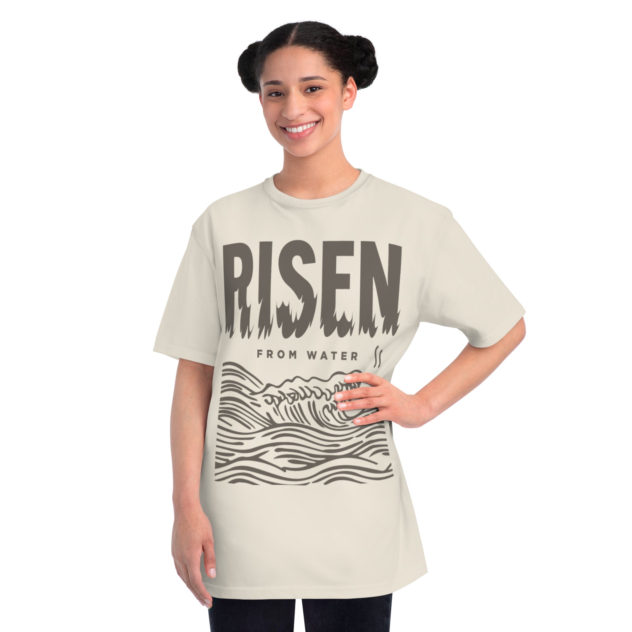 Line Art Risen From Water - Orangic Tee