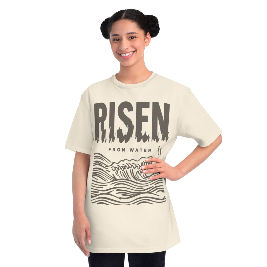 Line Art Risen From Water - Orangic Tee - Rosslyn Direct