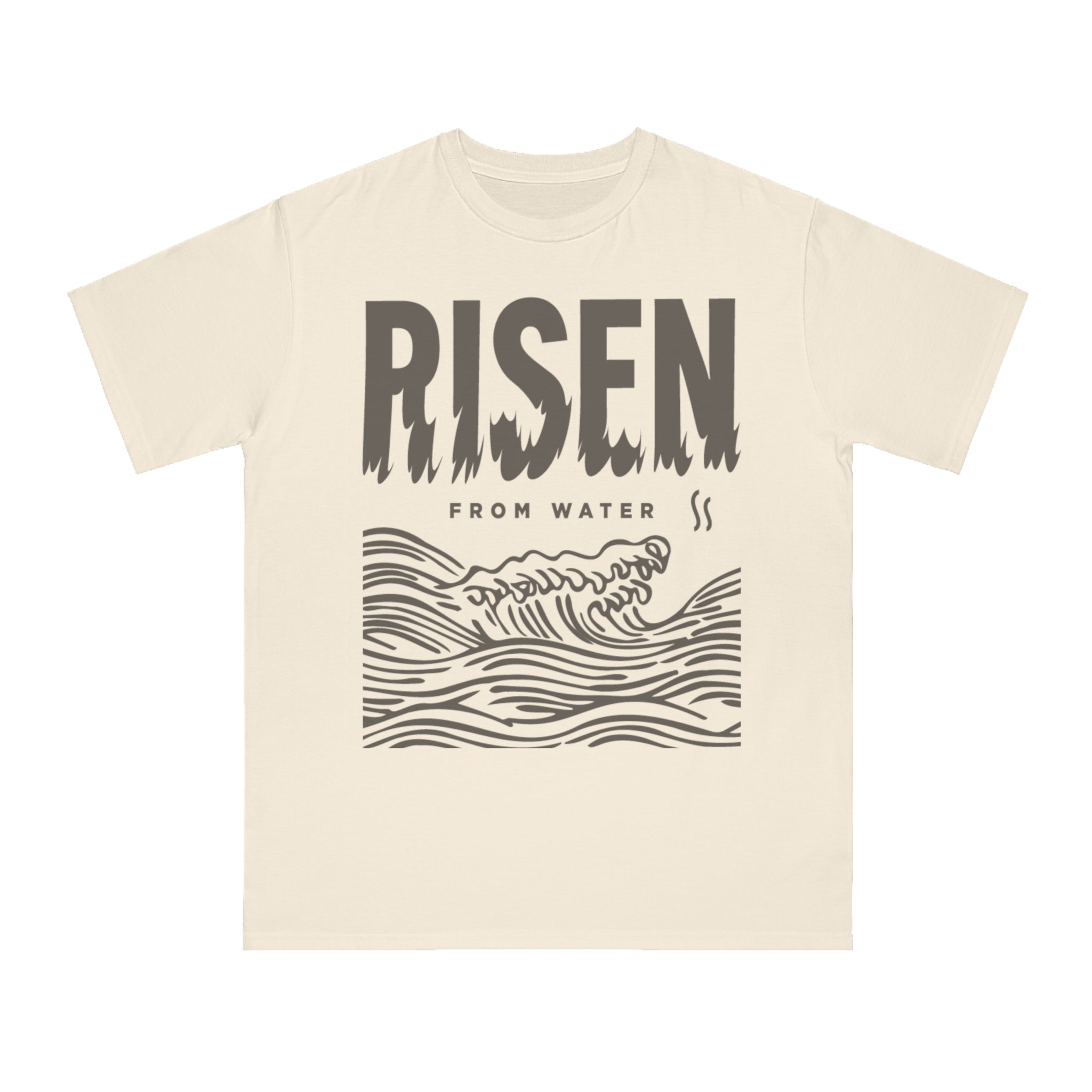 Line Art Risen From Water - Orangic Tee - Rosslyn Direct