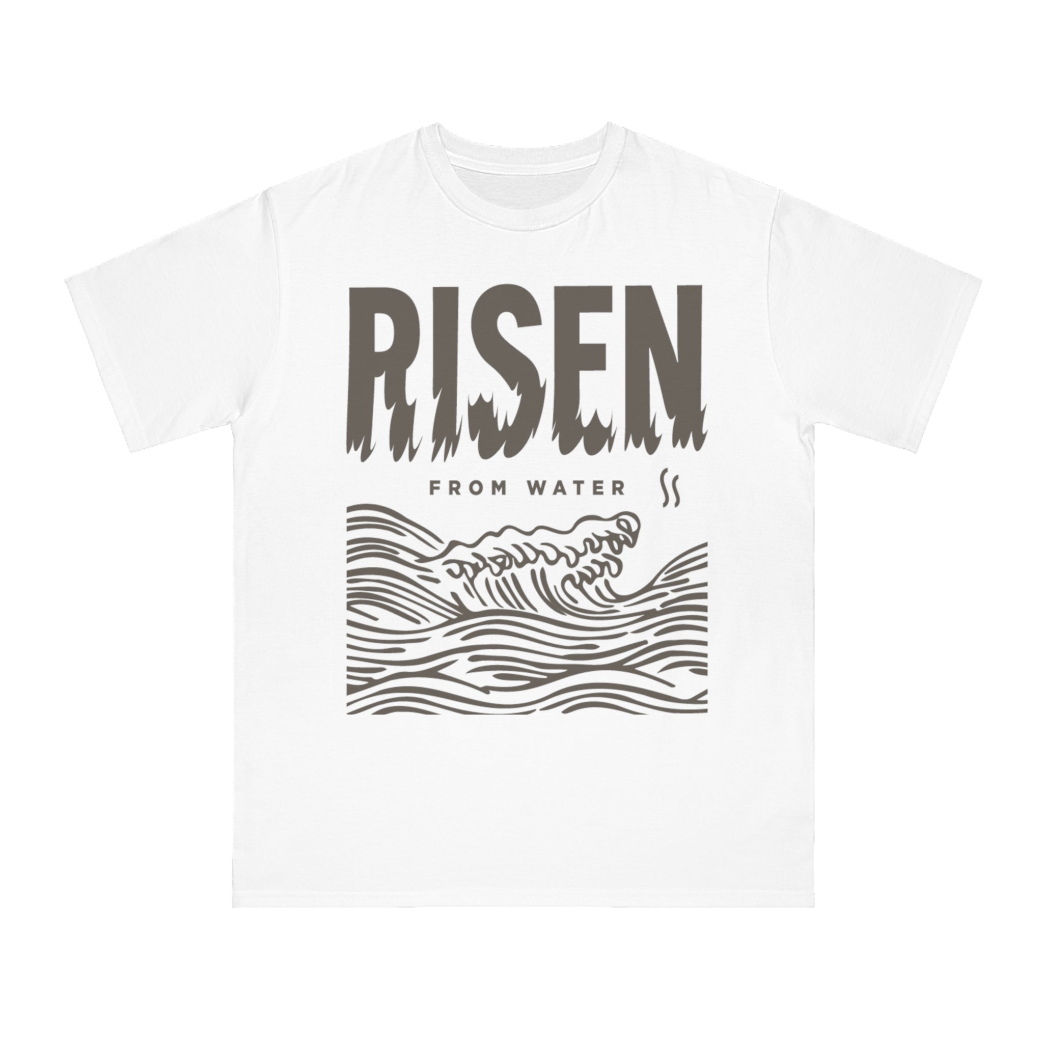 Line Art Risen From Water - Orangic Tee - Rosslyn Direct