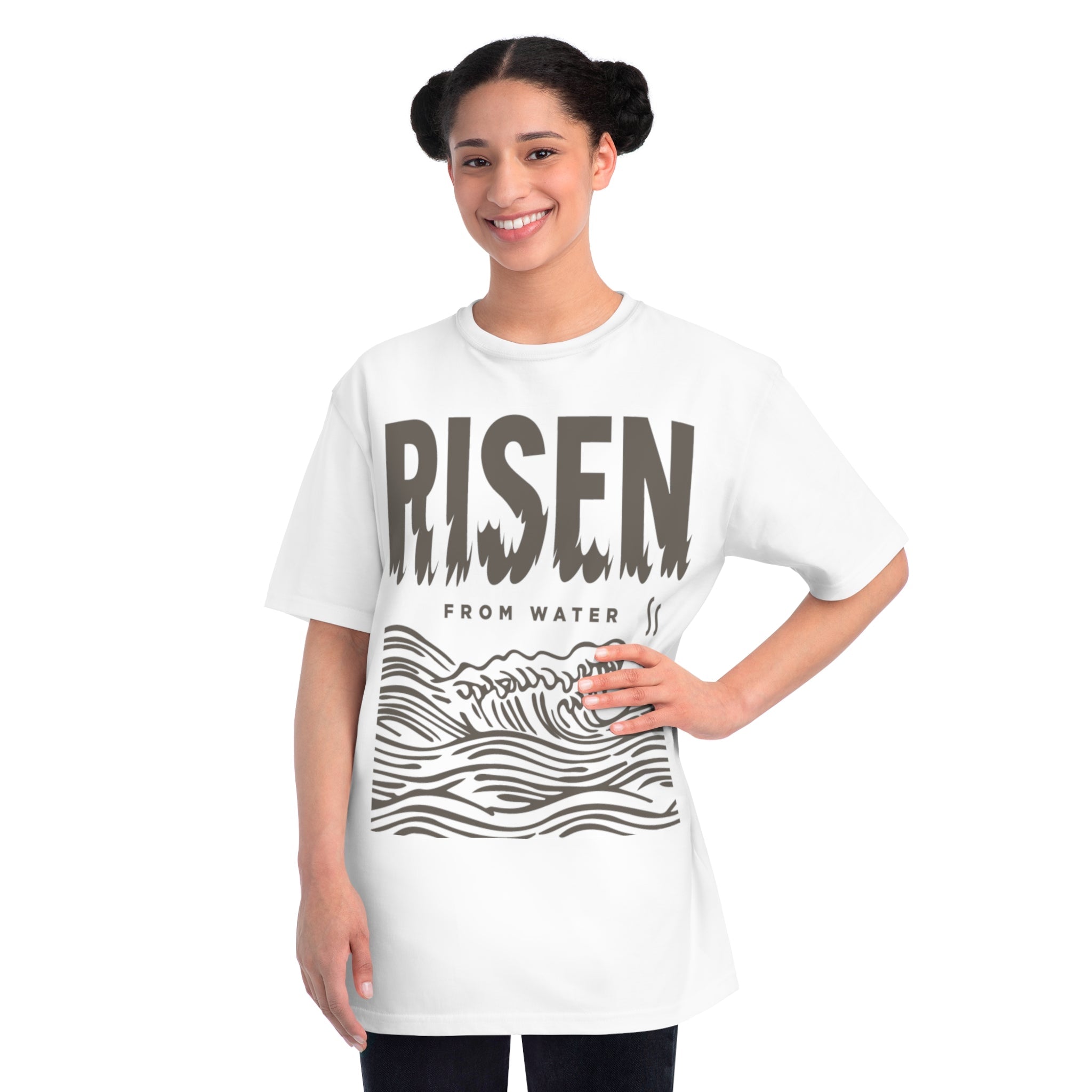 Line Art Risen From Water - Orangic Tee - Rosslyn Direct