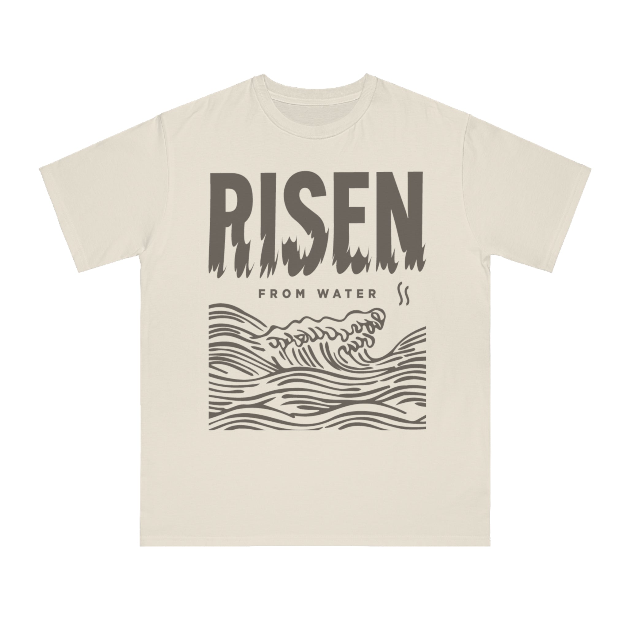 Line Art Risen From Water - Orangic Tee - Rosslyn Direct